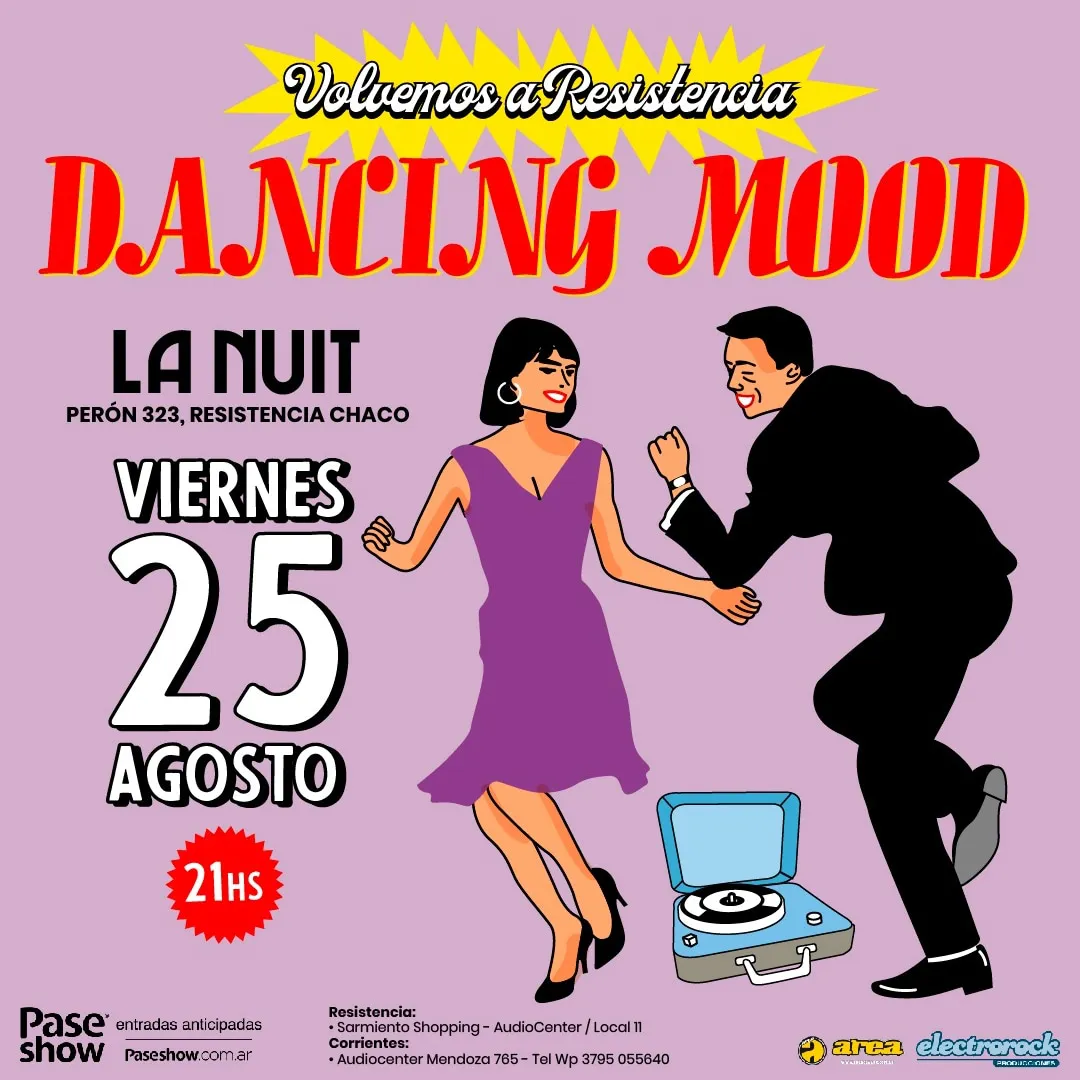 Flyer Dancing Mood en Resistencia