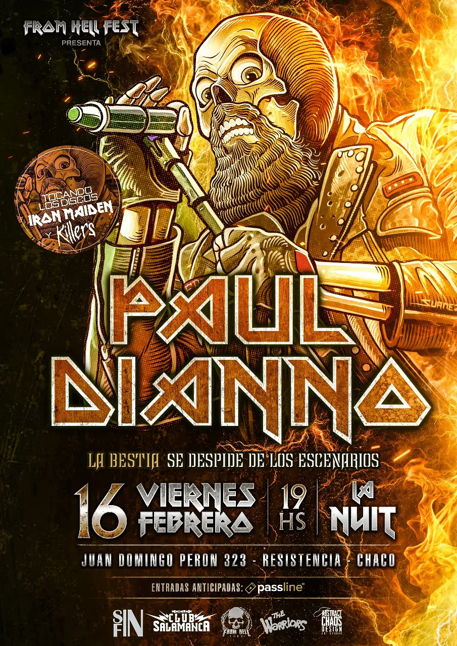 Paul Dianno en Resistencia - FLYER