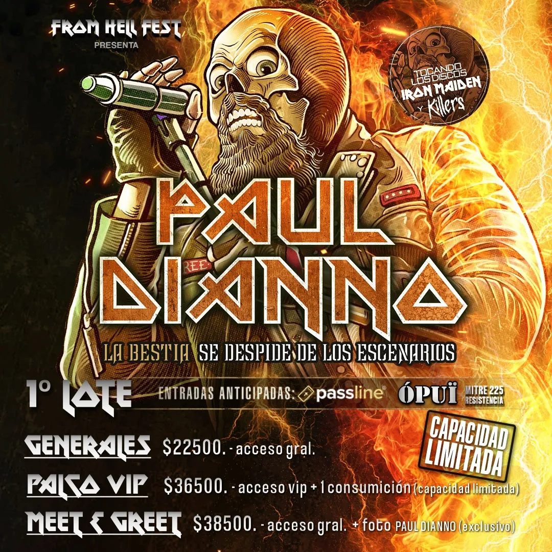 Paul Dianno - Entradas